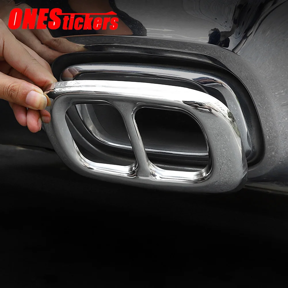 For Mercedes Benz GLB GLA Class X247 X156 H247 2015-2023 Car Accessories Throat Muffler Exhaust Pipe Tail Cover Trim Top Quality