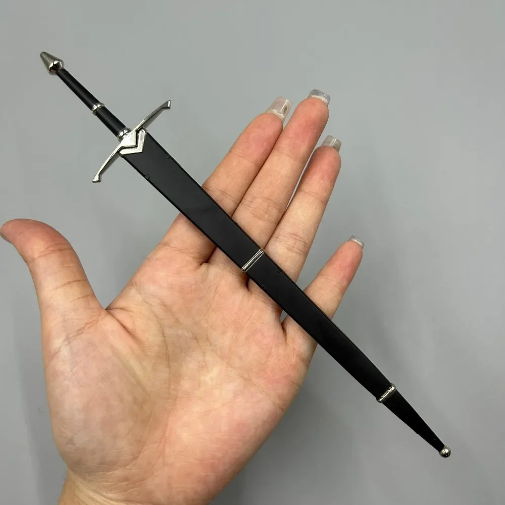 22cm gandalf glamdring Update mittelalter liche Schwert legierung Metall Katana Samurai Schwert Zubehör Schlüssel anhänger Ornamente Geschenke Spielzeug für Jungen