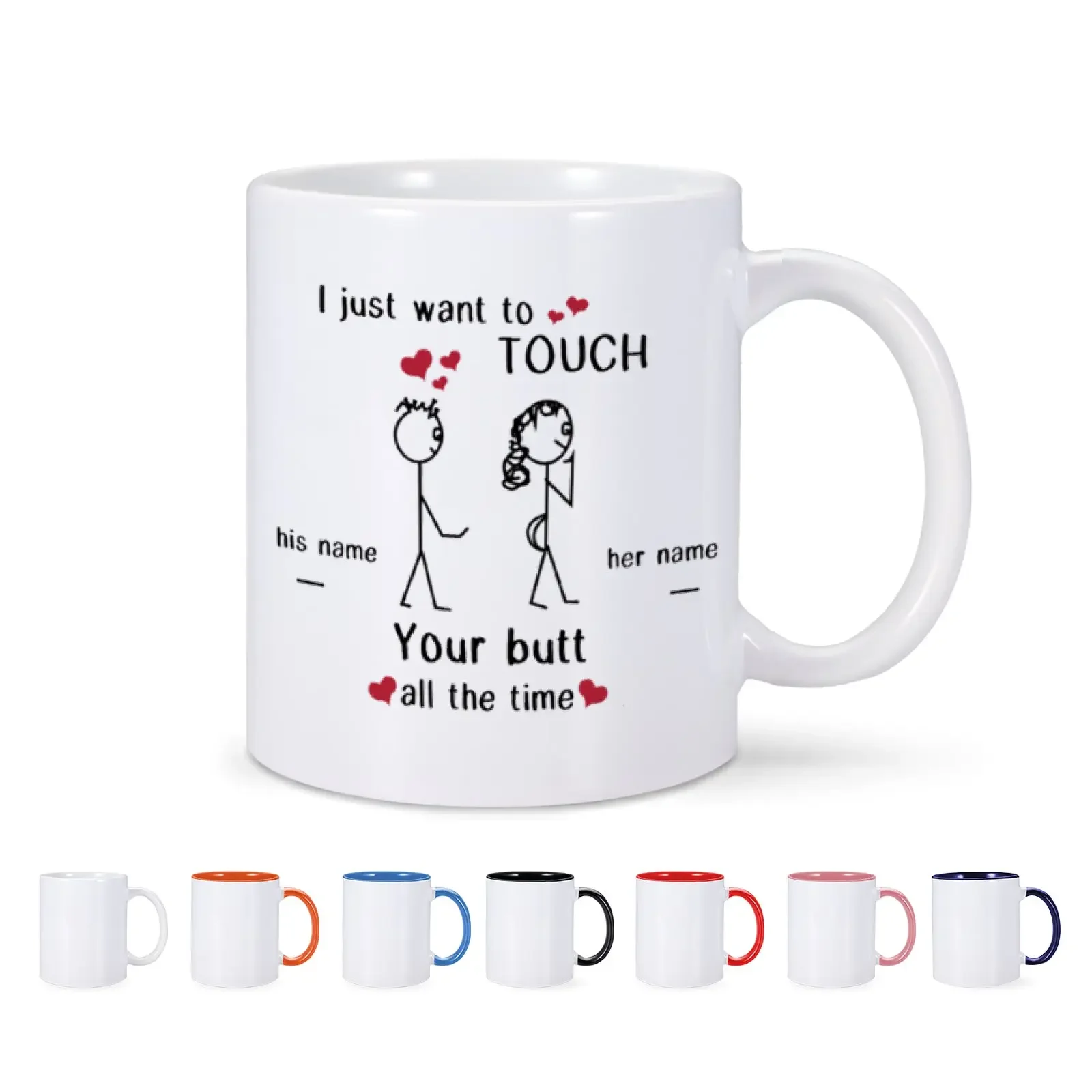 Couples Mug Gift Custom Name Funny Couple Mug 11OZ Coffee Mug  Funny Mugs For boyfriend and Girlfriend and Husband and wife