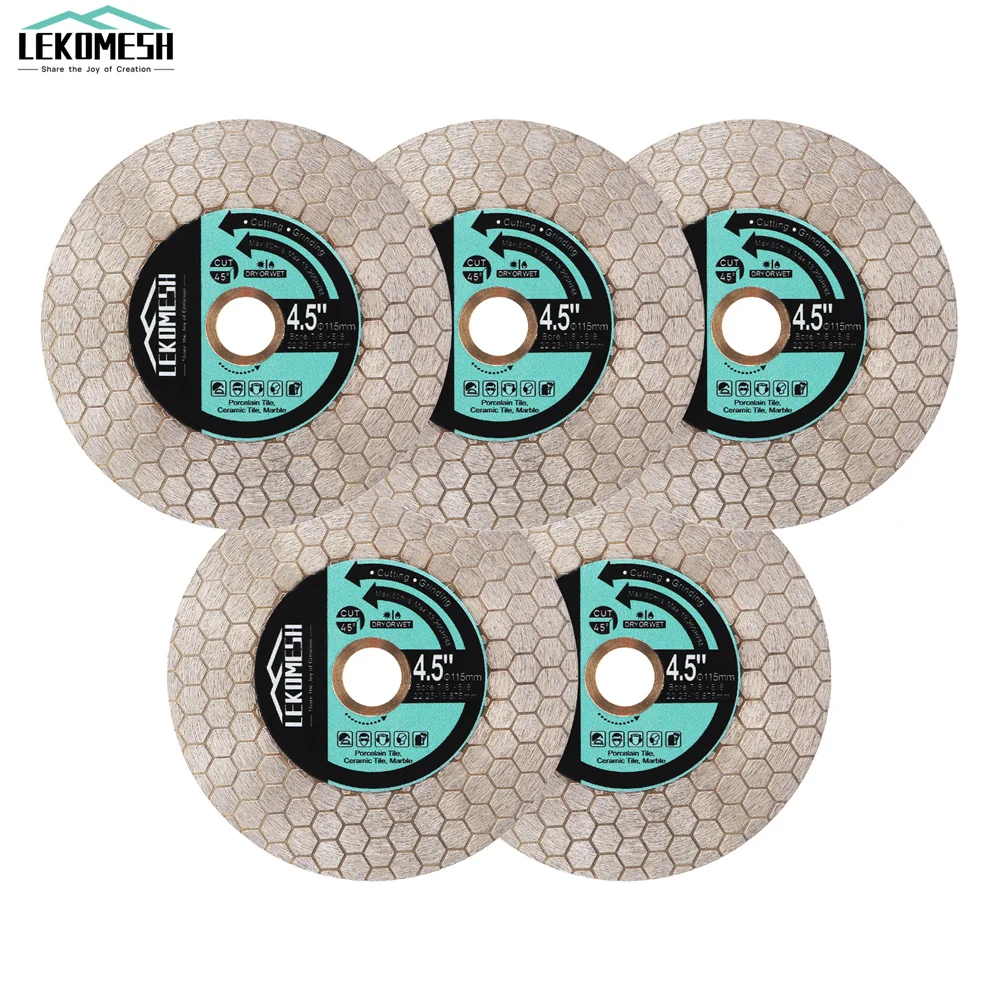 LEKOMESH 105/115/125mm Diamond Grinding Cutting Disc Double-sided Saw Blade Porcelain Grinding Marble Granite Plate Disc Cutter