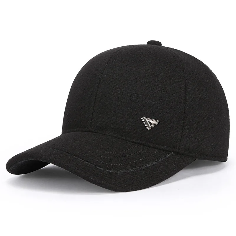 

New Outdoor For Men Autumn Baseball Cap Casual Versatile Ear Protection Warm Dad Caps Men Outdoor Hat Winter Woolen Sports Hat