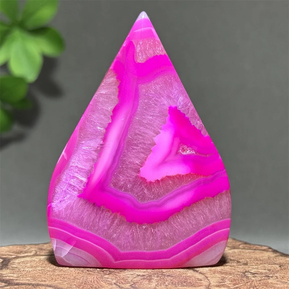 Natural Gemstone Purple Agate Free-Form Torch Mineral Crystal Specimen Home Feng Shui Decoration Spiritual Meditation Healing