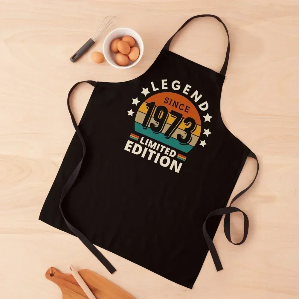 

LEGEND 1973, VINTAGE 1973 Apron For Women Home Utensils For Cosmetologist Kitchen And Home Items Apron