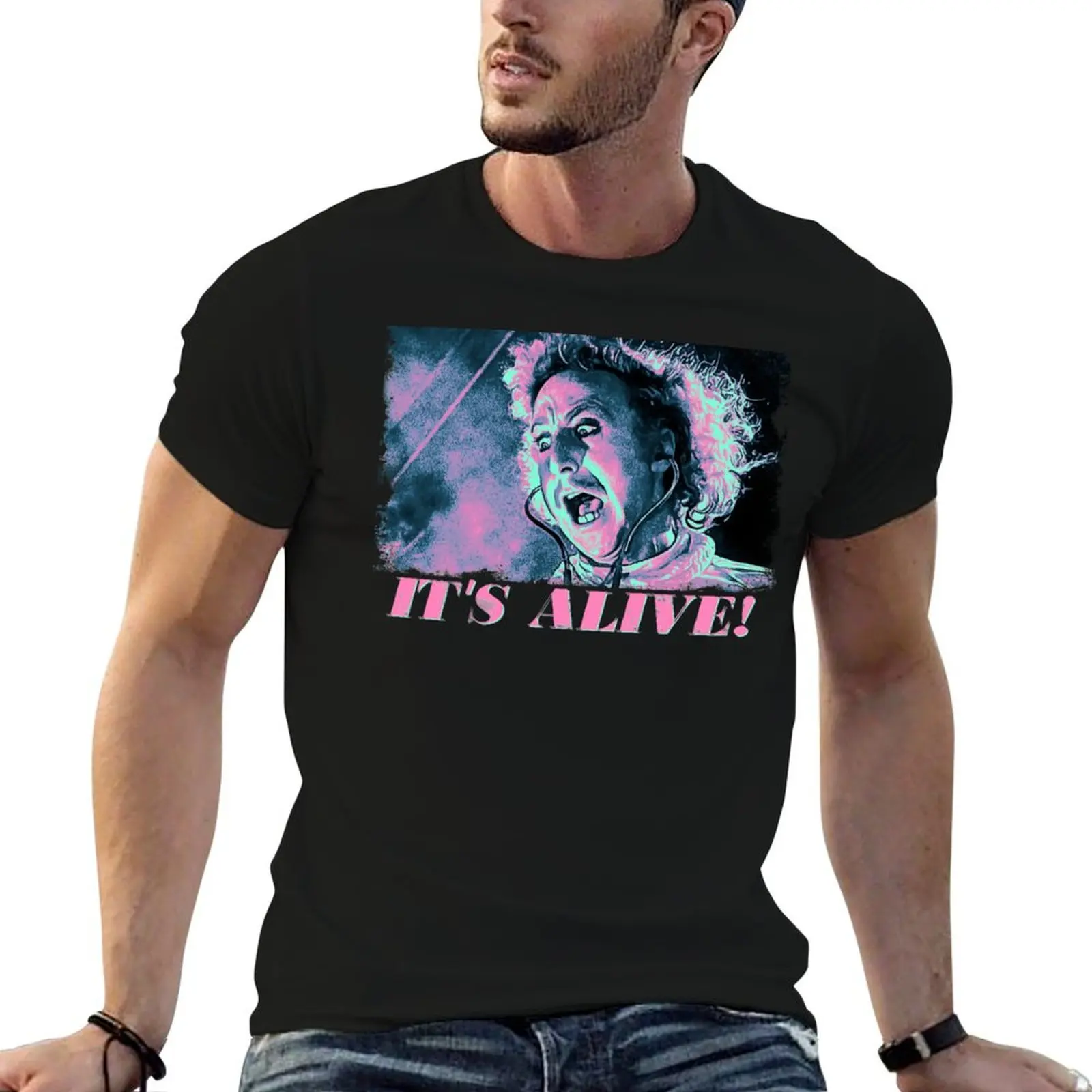 Il est vivant! T-shirt drôle pour homme, t-shirts de créateur pour homme, t-shirts pour hommes