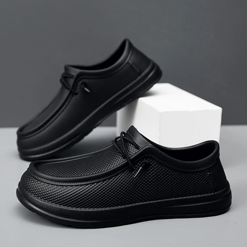 

Мужская кухонная обувь, нескользящая маслостойкая обувь для шеф-повара, модная мужская повседневная рабочая обувь, уличные сандалии, обувь для воды, большие размеры 40-47