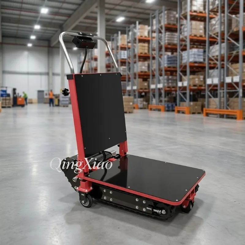 Crawler Electric Stair Climber Silent Folding Cargo Trolley for Delivery Home Appliance Up and Down Stairs Transport Moving Use view 6