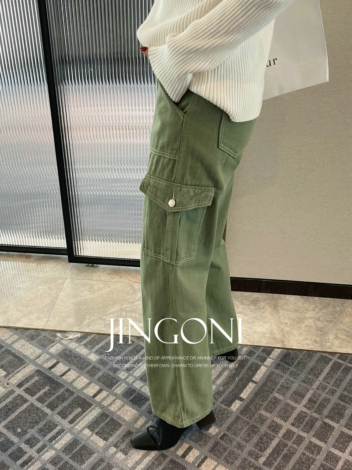 Cargo Pants Y2K Women Clothing 2024 Woman Autumn Korean Fashion Style Vintage Elegant Long Trousers Wide Leg High Waist Casual