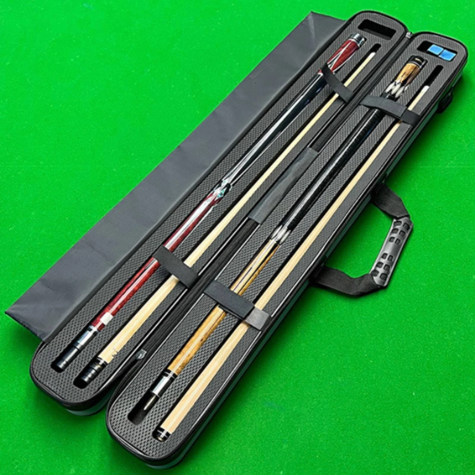 Hard-Shell Cue Case Pressure-Resistant Ribbed Cue Case Lightweight Zippered