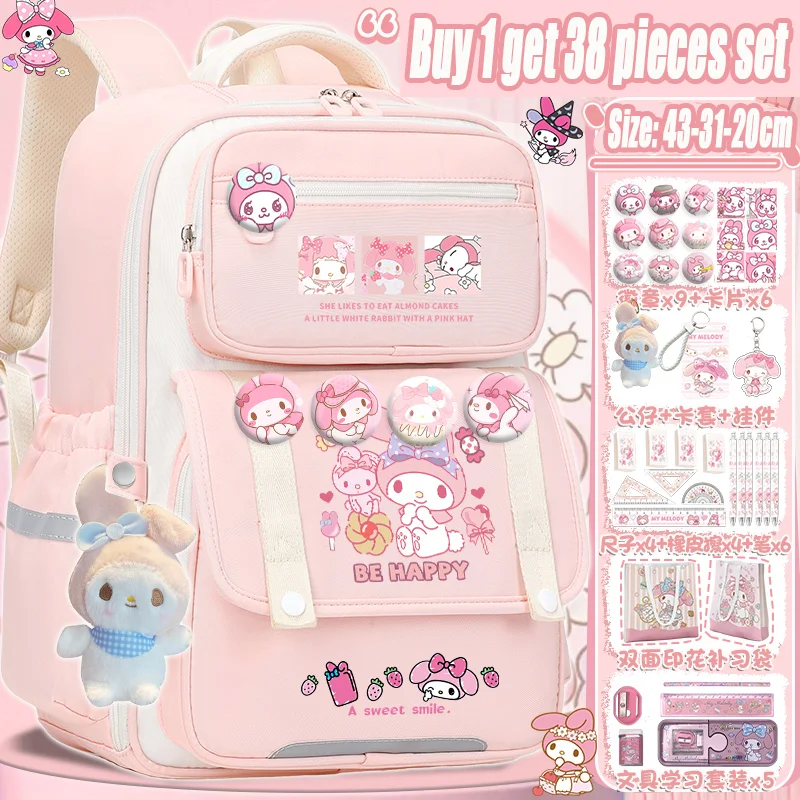 My Melody backpack girl 2025 new Sanrio backpack children cute school bag youth large capacity school backpack