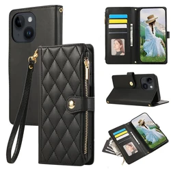 Lanyard Flip Leather Phone Case for Samsung Galaxy S24 Ultra S23 FE S22 S21 S20 S10 Plus A35 A55 Zipper Wallet Card Cover