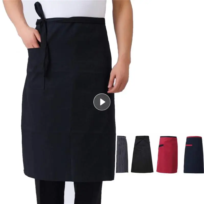 1PC Chef Apron Special Kitchen Men's Hotel Restaurant Restaurant Back Kitchen Half-length Short Apron Household Cleaning Tools