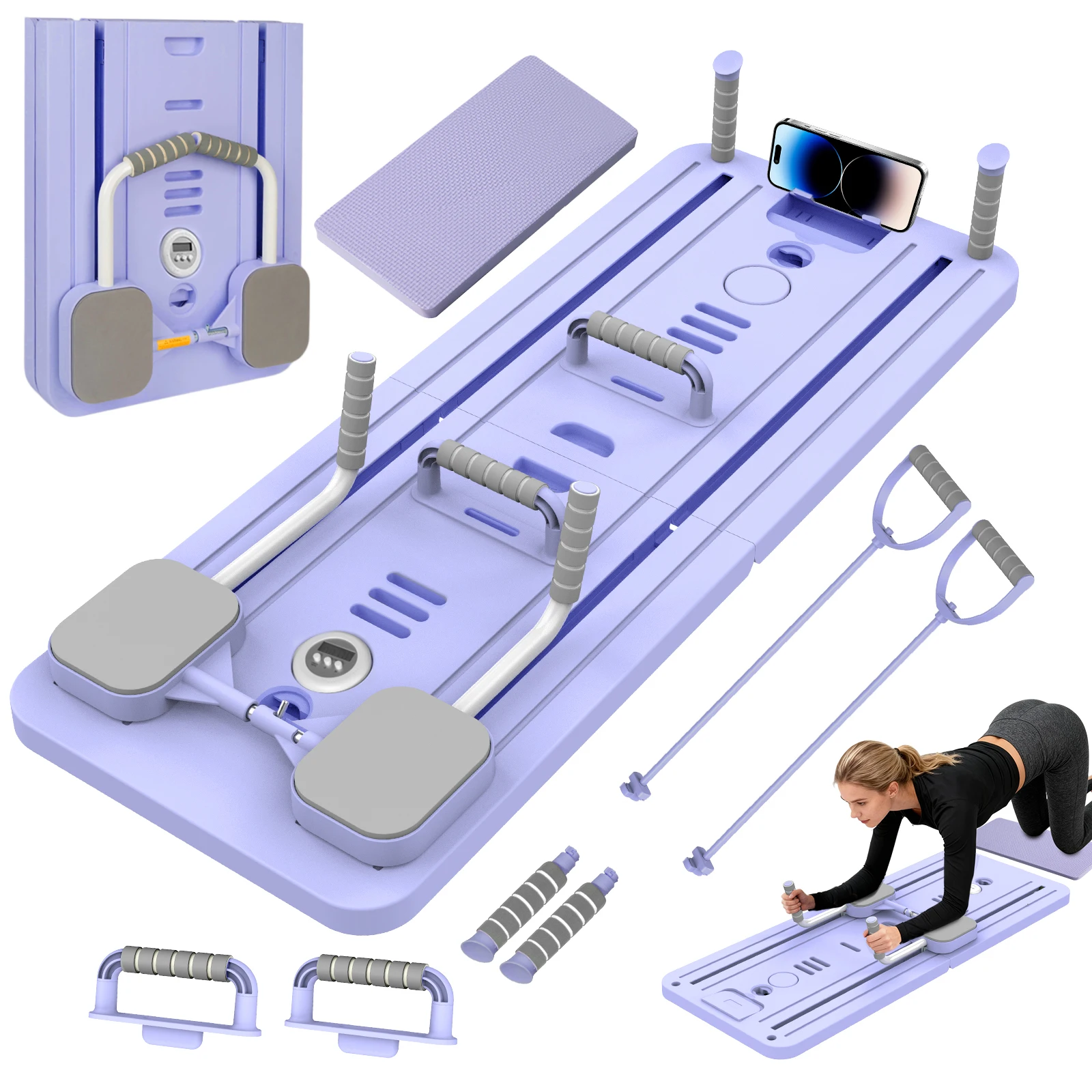 Planche de Pilates polyvalente, planche d'entraînement abdominal, équipement d'exercice, planche d'entraînement pour tout le corps, planche de fitness pour pompes