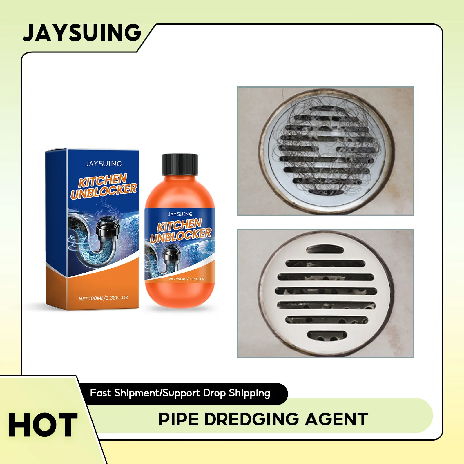 

Drain Cleaner Agent Bathroom Sink Drain Cleaner Kitchen Pipe Clog Remover Sewerage Fast Cleaning Tools Pipeline Dredging Agent