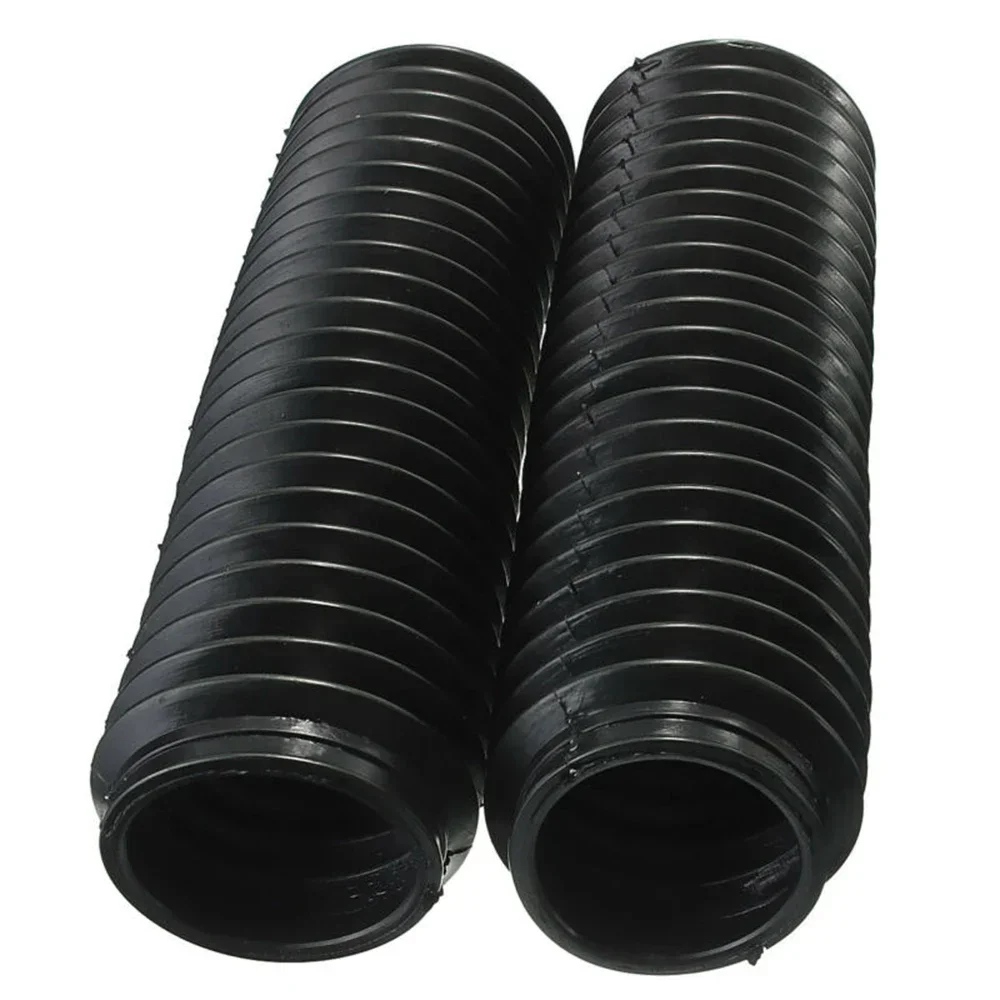 Long lasting Black Motorcycle Front Fork Gaiters Boots, 245x58x39mm Size, for CQR, Resistant to Tear and Deformation