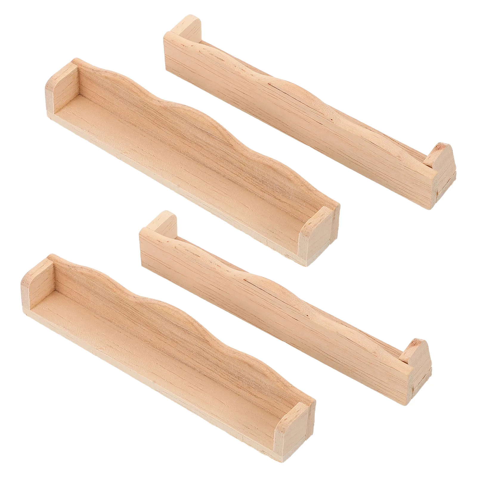 

4 Pcs Dollhouse Mini Furniture Cabinet Bookshelf Miniature for Shelves Ornaments Child