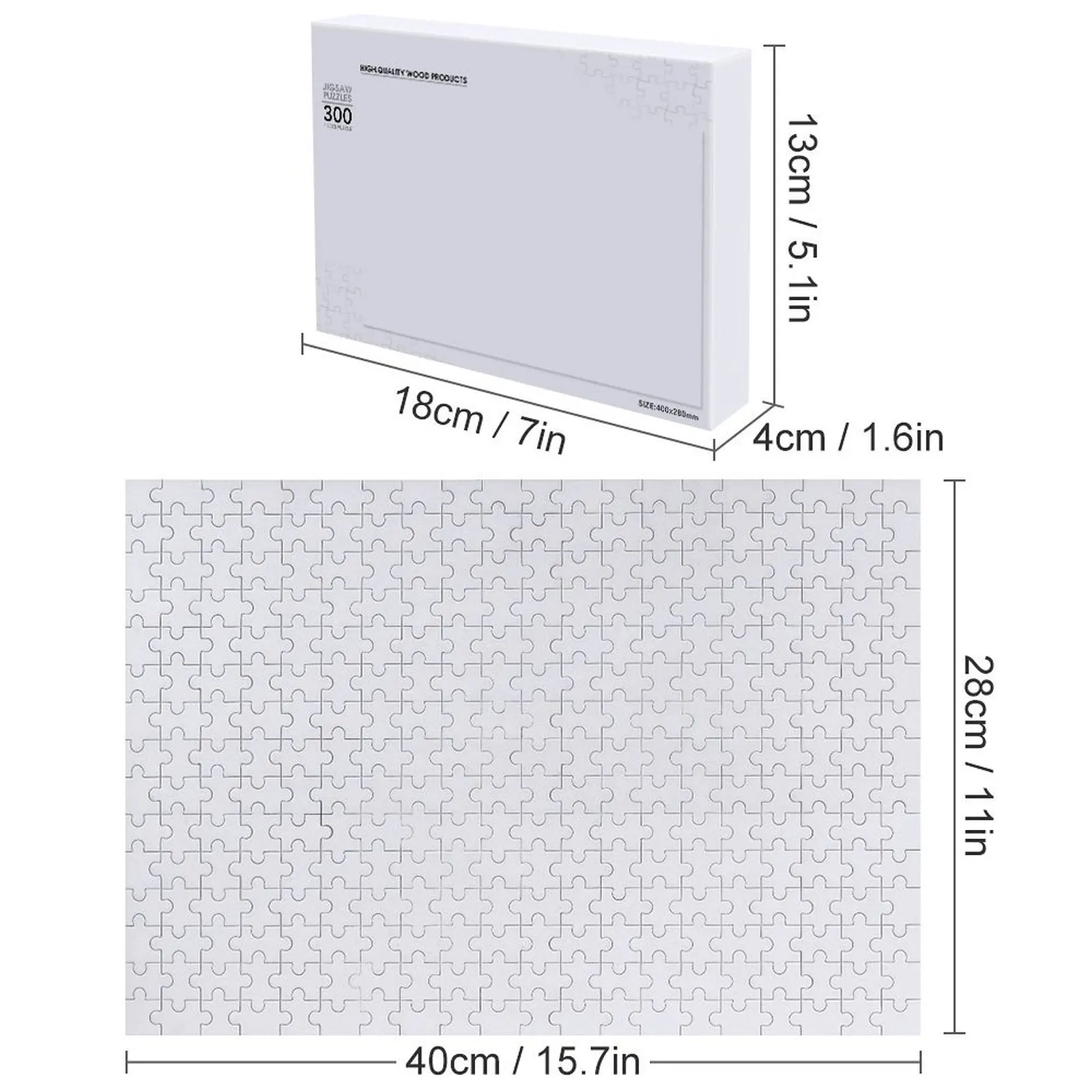 Impossible tout blanc puzzle en bois animal bois photo puzzle personnalisé