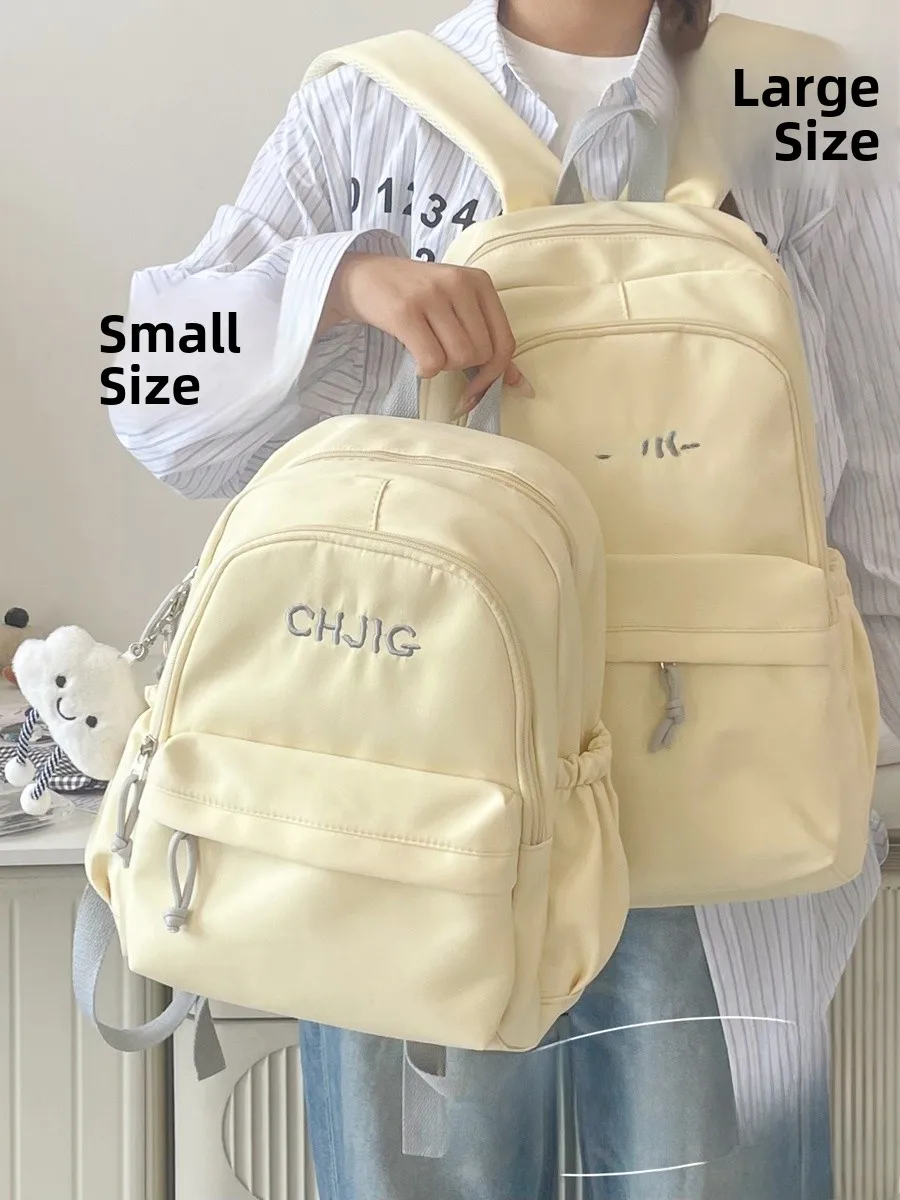 

Lightweight Pure Color Japanese Sle Ins Bapa for High School And College Girls op Traveling Casual Nylon Material