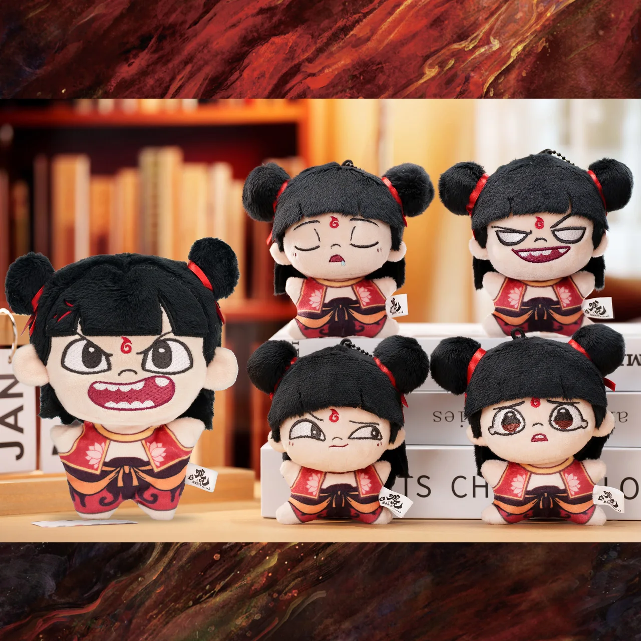 

The official genuine Nezha Peripheral Movie Nezha's Demon Boy In The Sea Nezha Plush Pendant Blind Box Ornament Collection
