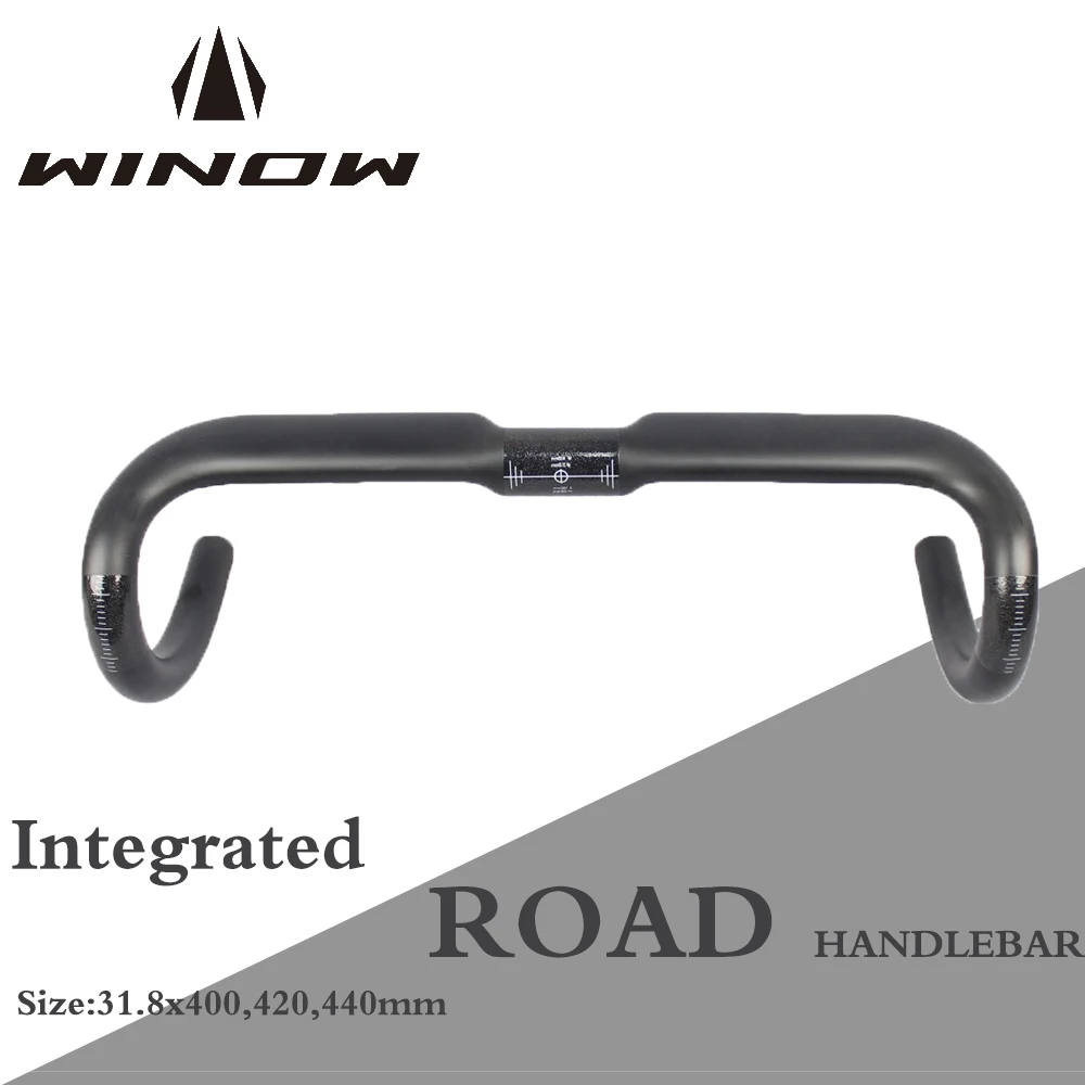 Winowsports-Carbon Road Integrated Handlebar, DI2 UD Matte, Ultralight, Road Bike, 38 cm, 40 cm, 42 cm, 44cm