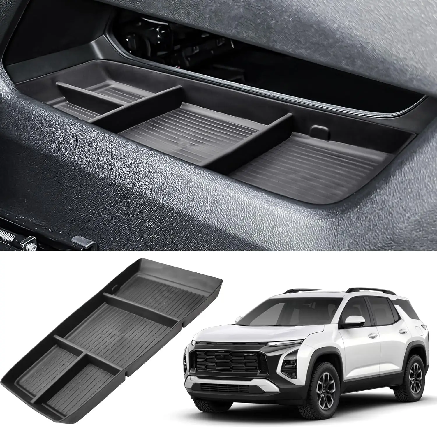

Lower Center Console Organizer Tray for 2025 Chevy Equinox Interior Accessories Floor Center Console Organizer Under Insert Tray