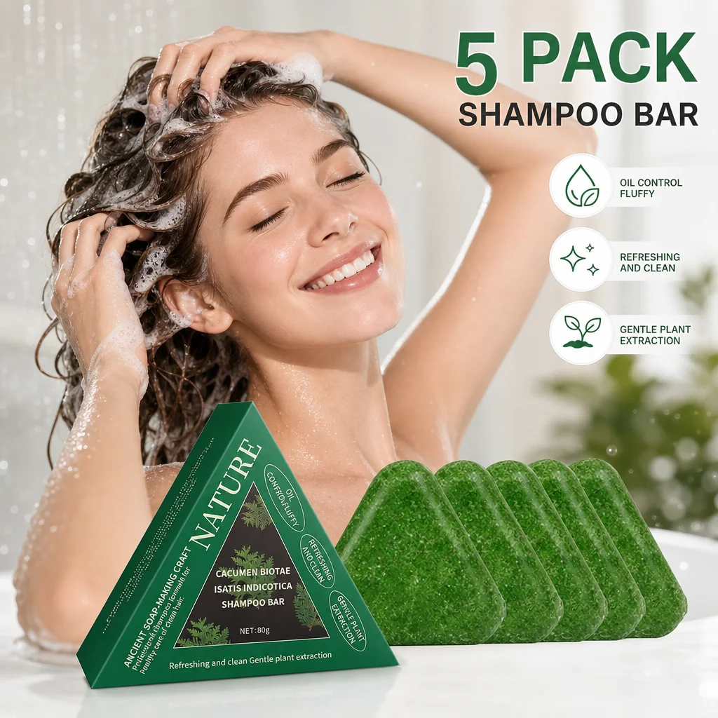 Natural Hair Smoothing Soap – Polygonum Multiflorum Extract Deeply Nourishes, Tames Frizz and Leaves Hair Silky and Smooth
