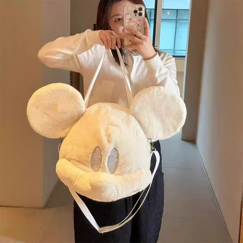 Zaino in peluche Kawaii Topolino Cartoon Borsa da viaggio di grande capacità Periferica Casual Sweet Lolita Pratico regalo per ragazze