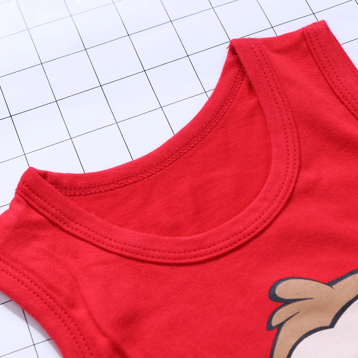 

80 см одежда для новорожденных, хлопковая одежда без рукавов с героями мультфильмов, одежда для скалолазания, комбинезон, повседневный треугольный комбинезон (яркий)