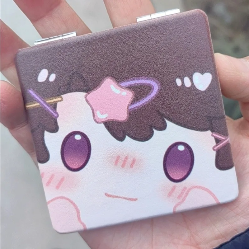 Love And Deepspace Mini PU Makeup Mirror Caleb Xia YiZhou Makeup Mirror for Travel Beauty Cosmetic Tool Valentine's Day Gift