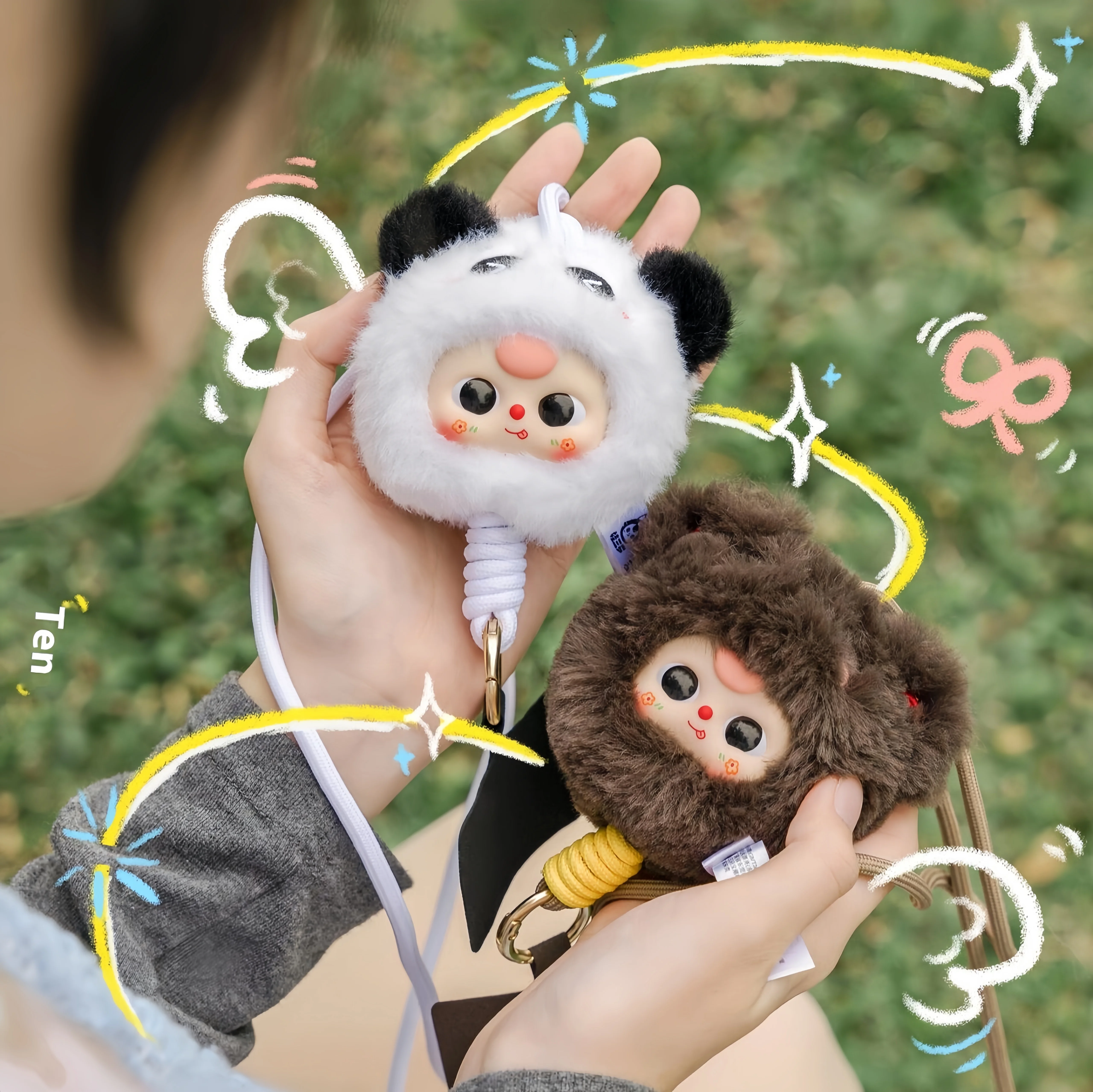

Baby Three Plush Blind Box Mobile Phone Strap Trendy Toy Figurine Small Bag Backpack Adorable Keyring Gift