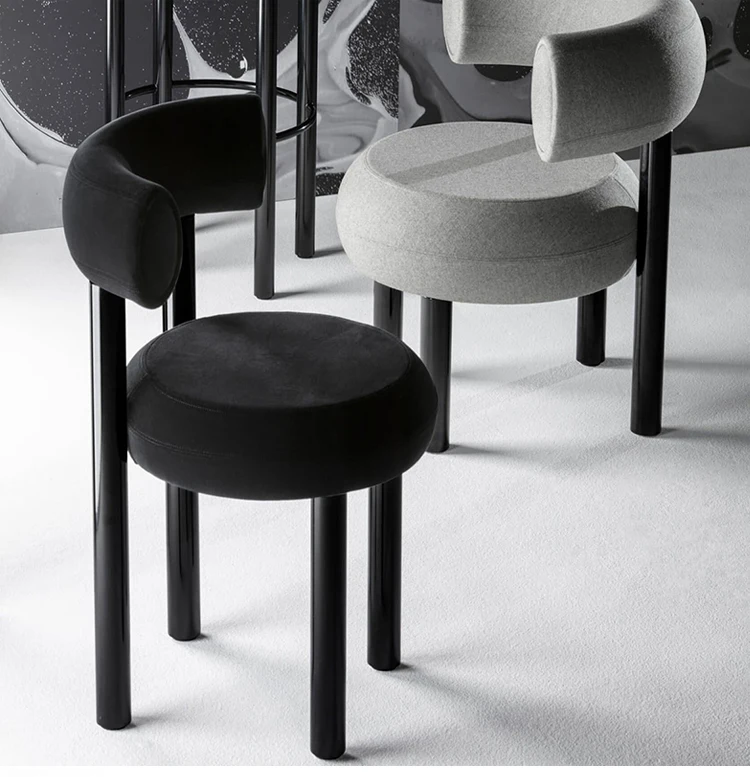 Silla de comedor moderna Taburete de bar Pata de acero inoxidable