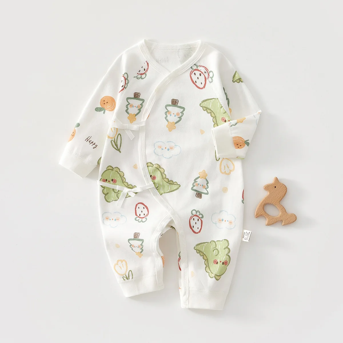 AYNIGIELL Spring and Autumn 0-6Months Baby Rompers Newborn Girls Boys 100%Cotton Clothes of Long Seeve Infant Clothing Pajamas