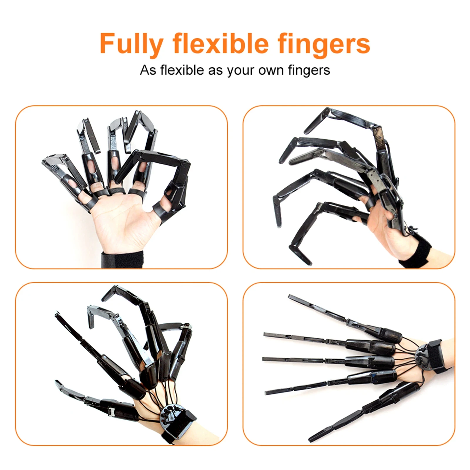 3D Printed Halloween Articulated Fingers Extensions Flexible Joints Movable Wearable Long Fingers Decoration Props Claw Cosplay