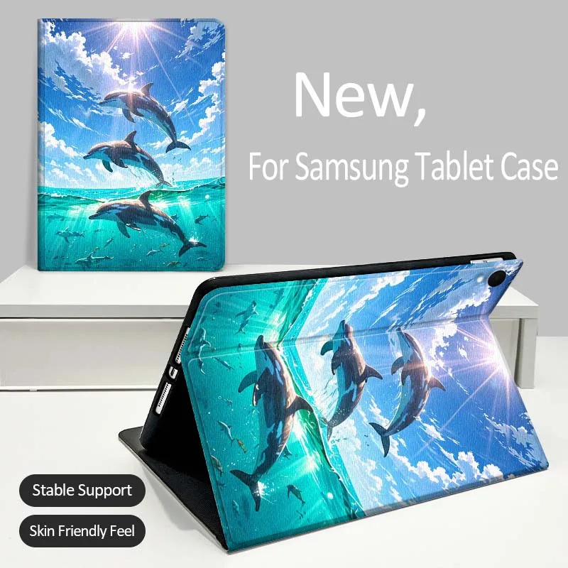 

Horse Dolphin Sunset Sea Tablet Case For Samsung Galaxy Tab A A7 A8 A9 A11 S6 S11 Lite Plus 10.1 10.4 10.5 Inch 2022 2025