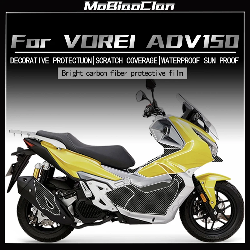 

For DAYANG VOREI ADV 150 6D carbon fiber stickers waterproof and anti wear stickers oil tank protection stickers and accessories
