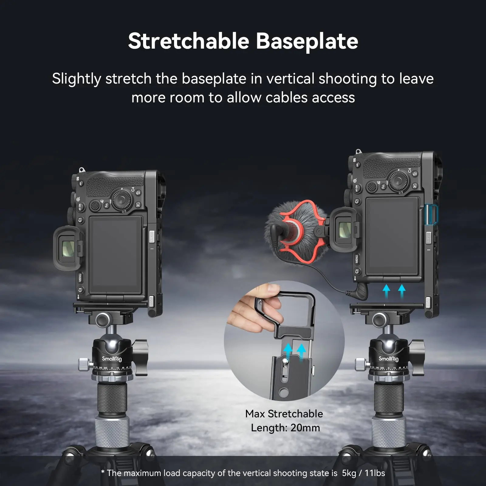 SmallRig Foldable L-Shape Plate For Sony A7R V A7 IV A7S III Arca-Swiss L-bracket Portable Pro Shooting Accessory Gear 3984
