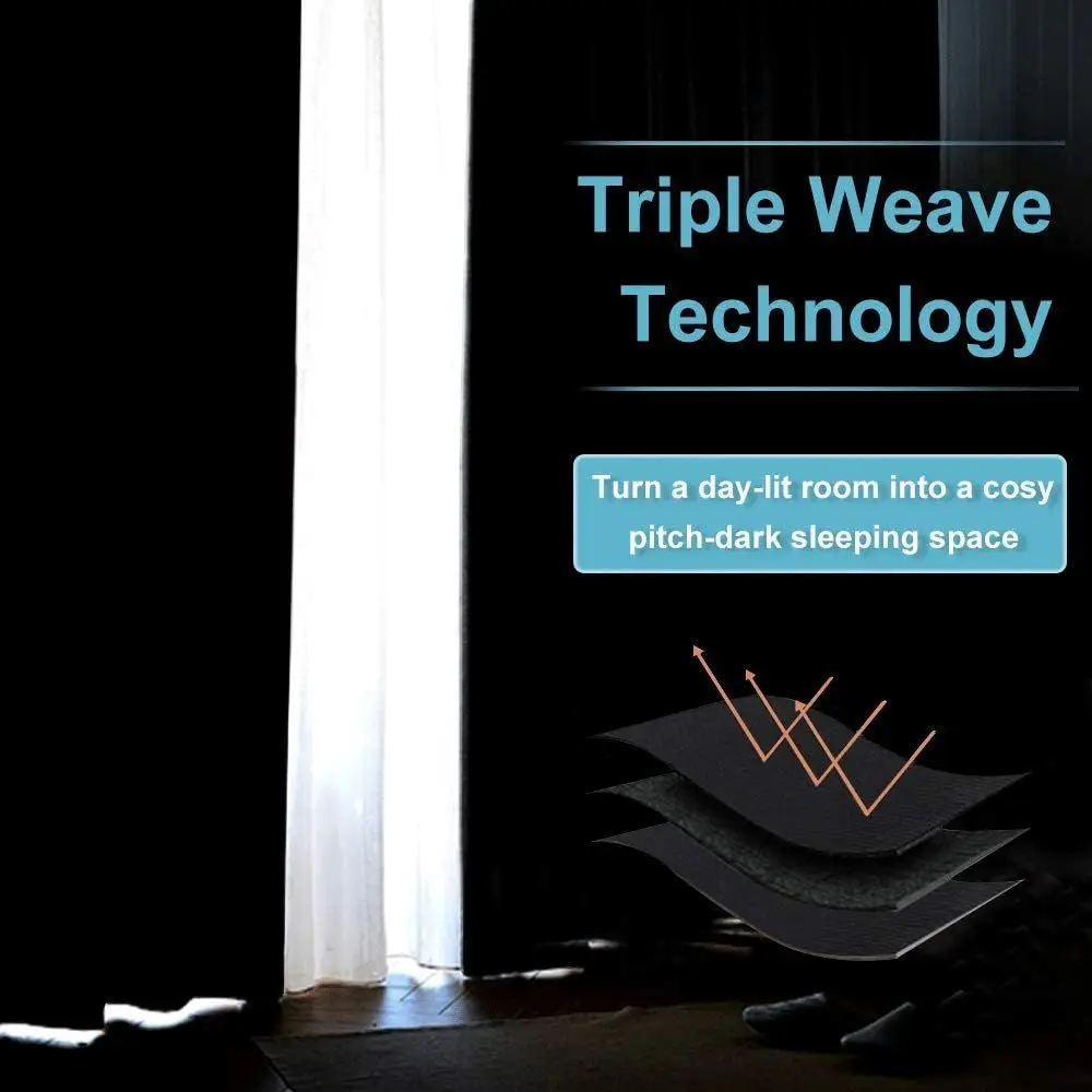 ستائر طويلة جدًا كتلة ضوء ستائر الخصوصية عازلة للصوت للمنزل والمسرح والمكتب وخلفية الطعام وغرفة المعيشة وباب الفناء كبير مع #6