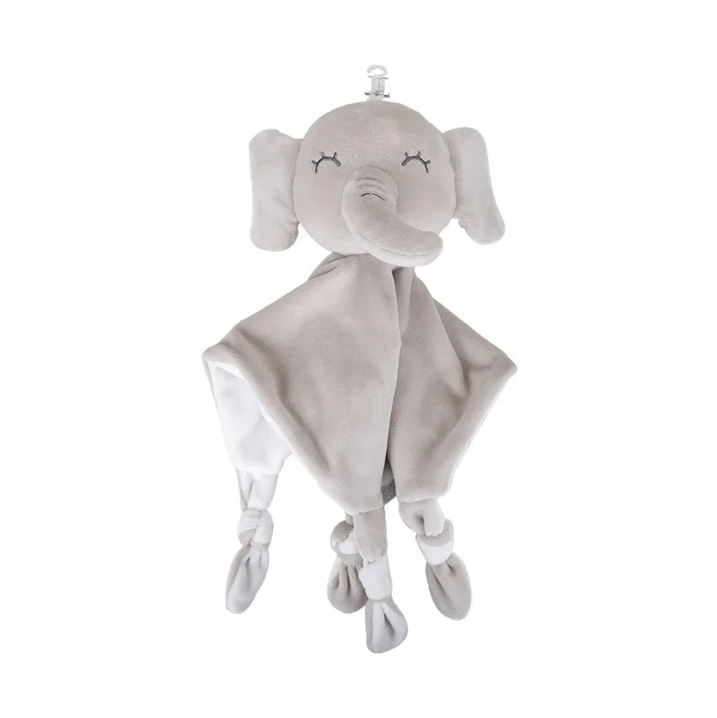 Baby Soothing Towel Doll Elephant Doll Soothing Towel Plush Handkerchief Toy Finger Puppets Успокаивающая Салфетка 무마 수건 피규어