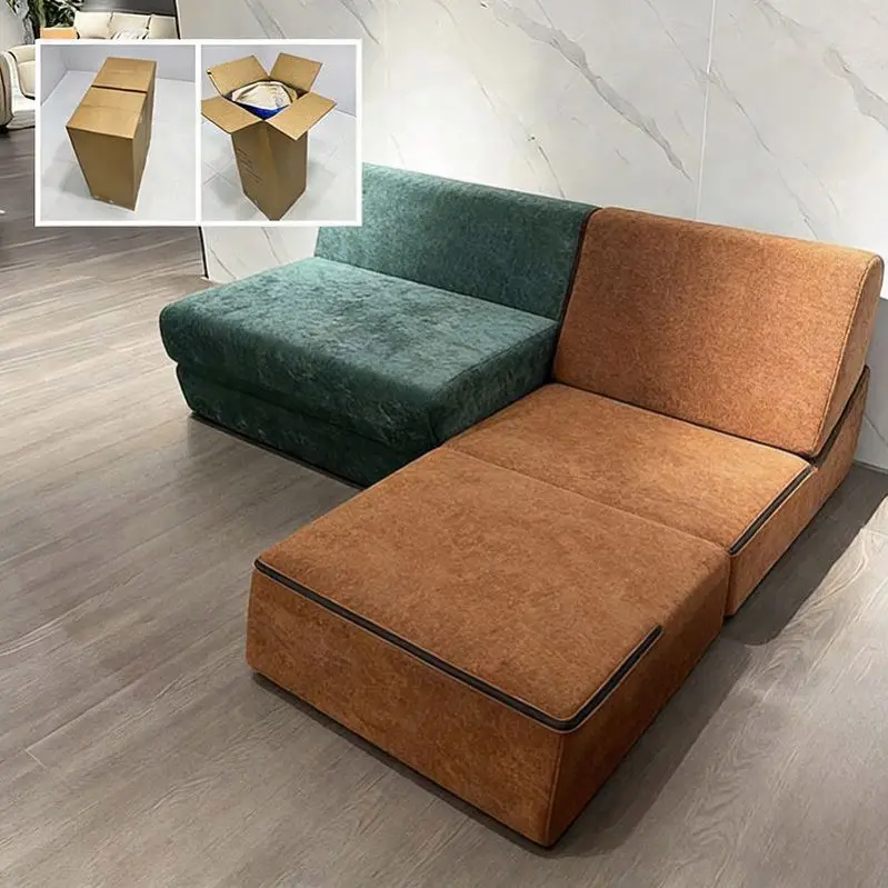 Coofull New Italian Vacuum Compression Sofa Sofa Modular Couch Big Size Compressed Sofa Big Seat Furniture