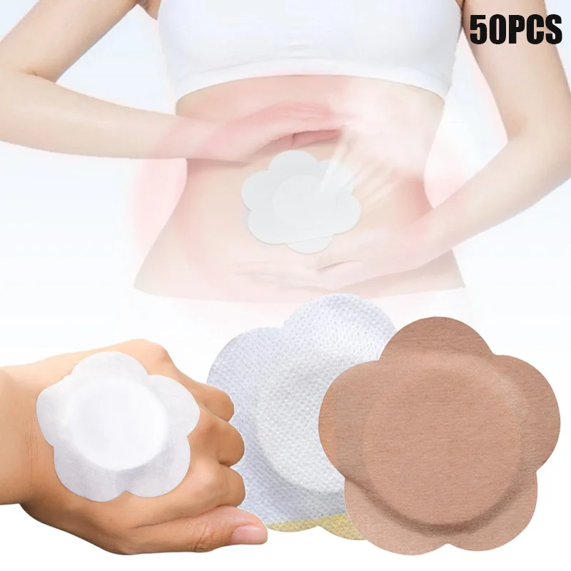 

50PCS/Set Replacement Disposable Castor Oil Pack Self-Adhesive Adhesive Navel Stickers Seepage Resistant Belly Button Protectors