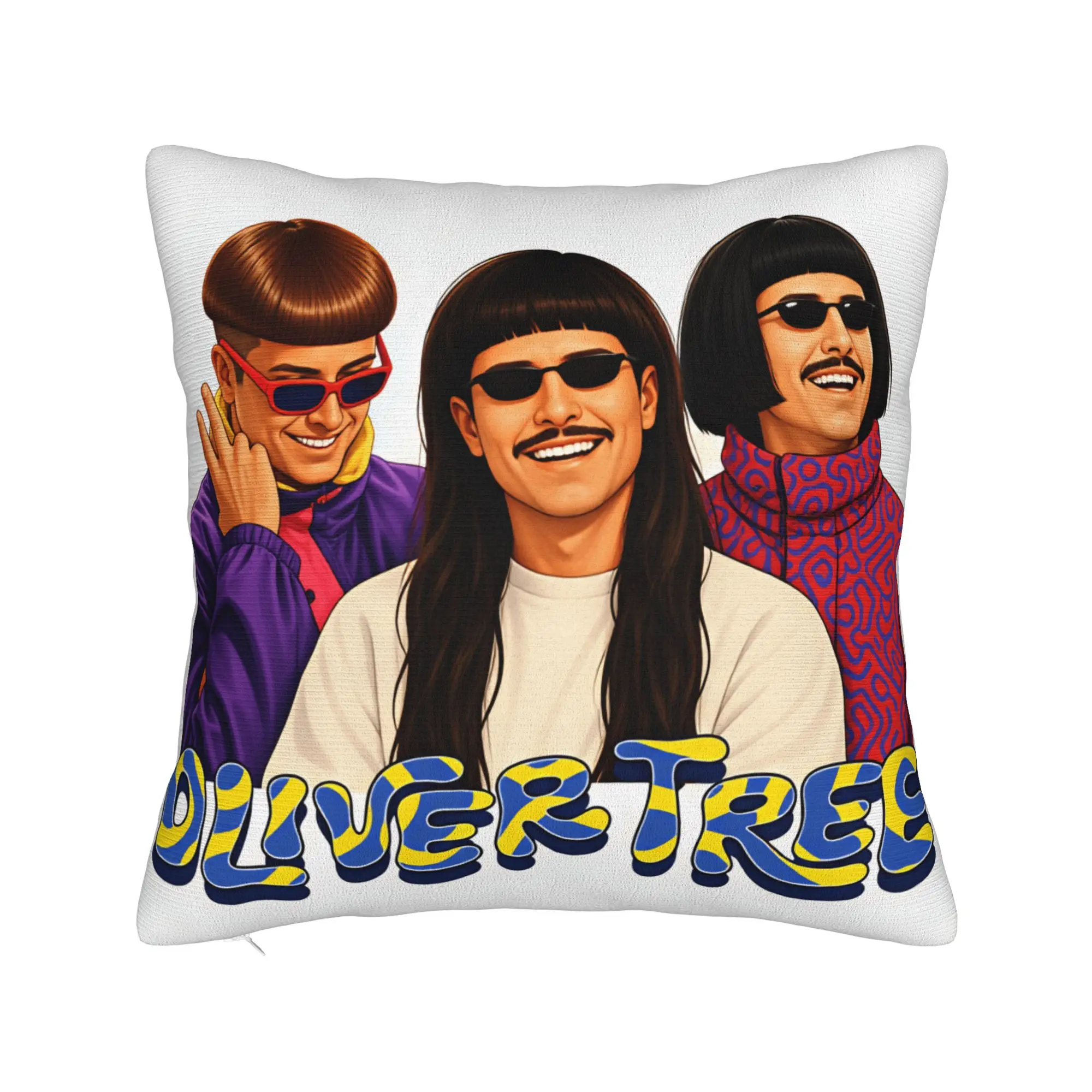 Oliver Tree Pillow Cover  Square Cushion Cover Morden Pillow Case For Sofa Car Home Decor