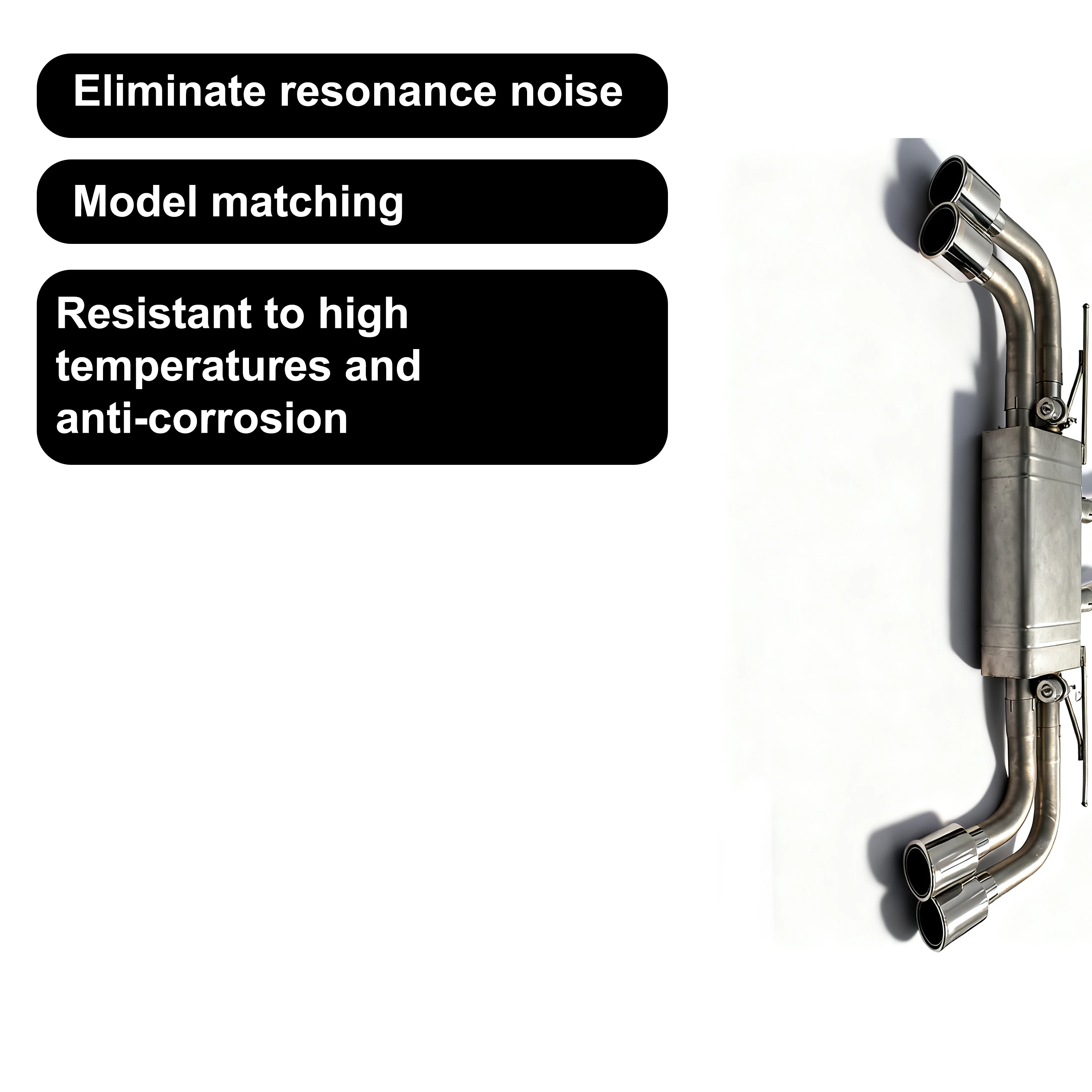 ACE Edelstahl-Auspuffrohr für Porsche Cayenne 958 3.0T 3.6T 4.8T Catback Valvetronic Auspuff-Schalldämpfer Auspuffanlage – Detail 8