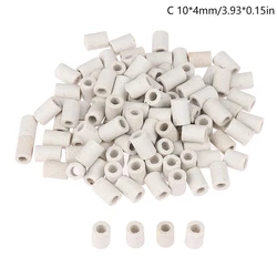 100Pcs Single Bore Ceramic Tube High Temperature Resistant Insulating Pipe Electronic Wire Bundle Porcelain Bushing 1/2/4/6mm