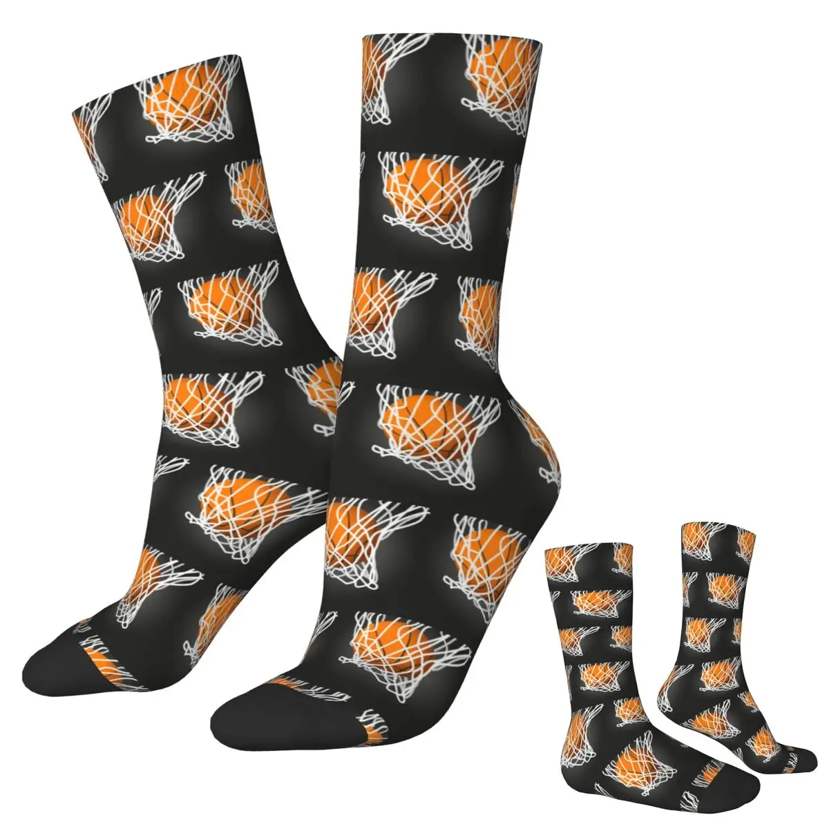 Meias de basquete harajuku meias absorventes de suor durante toda a temporada meias longas acessórios para presente de aniversário unissex