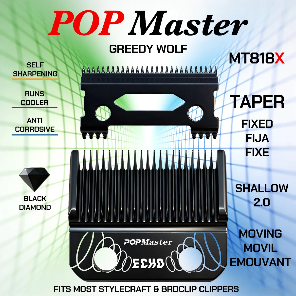 

MT818 Professional Hair Clipper Blade Suitable for MRD SC GAMMA Hair Clipper DLC Thin Blade Hair Clipper Replacement Blade