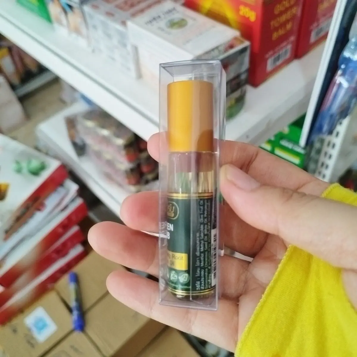 Thai Mint Ginseng Roll On Herbal Balm Cooling Oil Refreshing and Mosquito Repellent Itch Relief for Motion Car Sickness - view 5