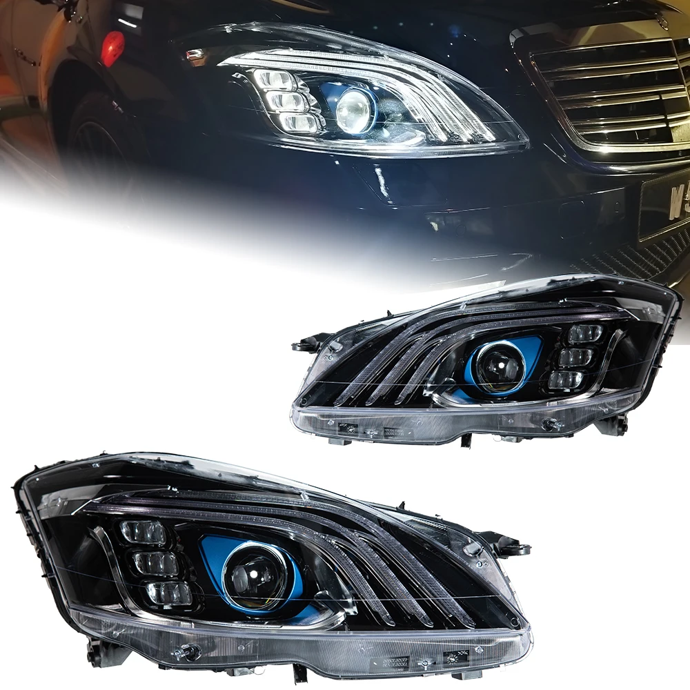 

Suitable for Mercedes-Benz W221 2006-2009 S300 S400 Headlights LED Daytime Running Lights Maybach Style Car Accessories