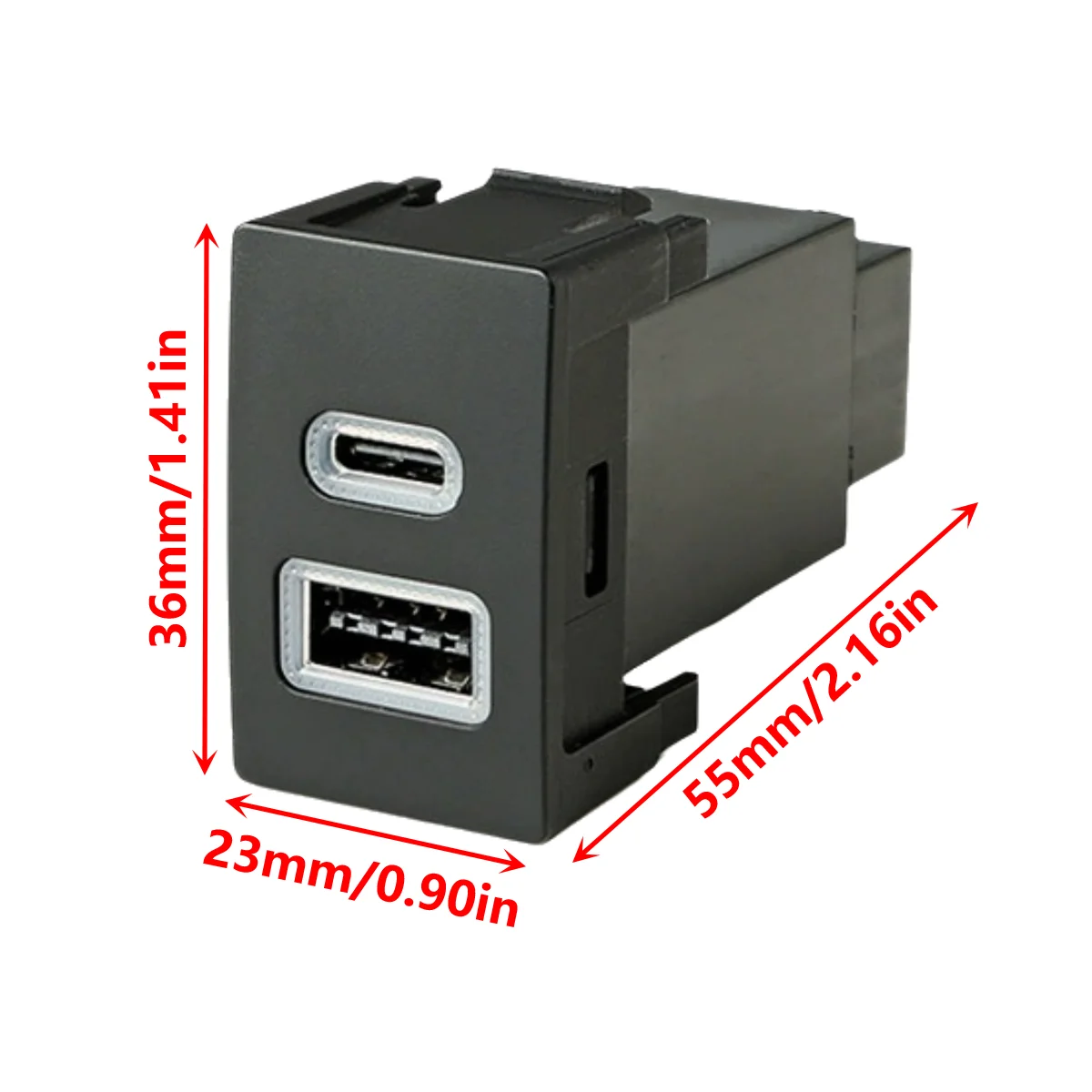 23mm*36mm PD+QC3.0 USB-Autoladebuchse Schnellladeanschluss Stromadapter für neue Honda Accord Civic City Fit HR-V CR-V Breeze – Detail 12