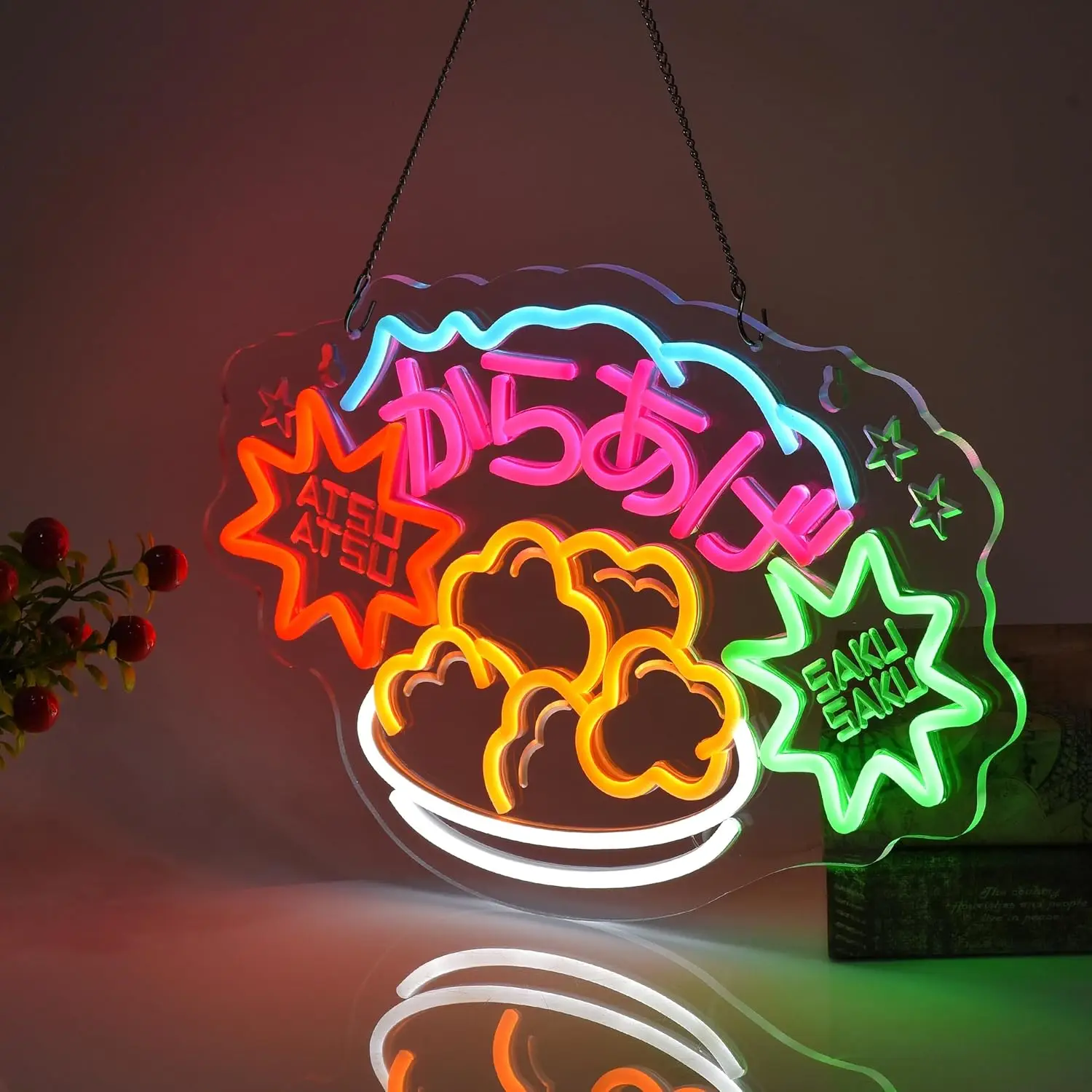 Deep Fried Chicken Neon Light LED Neon Sign for Store for Bar Coffee Shop Fast Food Restaurant Party Gift for Chicken Lovers