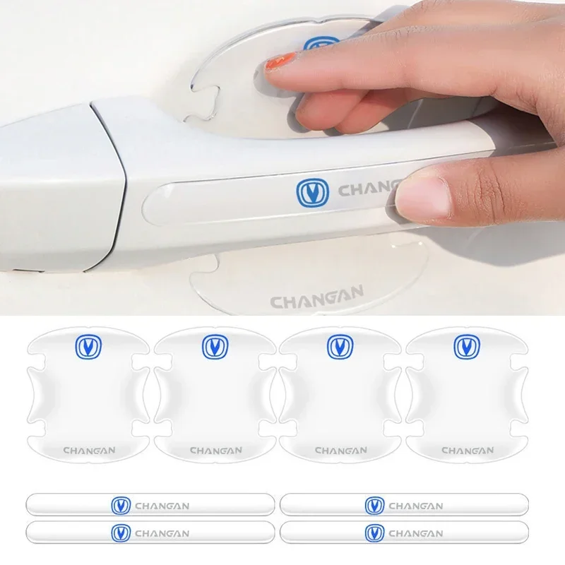 Transparent Car Door Bowl Handle Decoration Sticker for Changan CS75 CX20 CX30 V3 V5 CX70  V7 CS85 CS95 CS35 Alsvin CS15 CS55