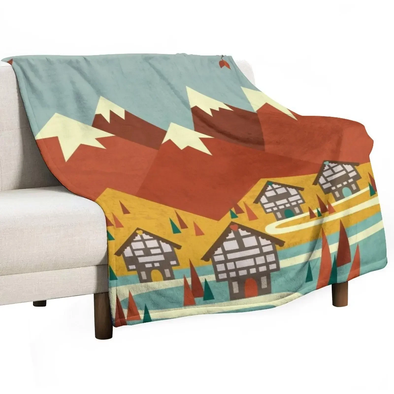 

Switzerland Throw Blanket Vintage Bed covers Blankets